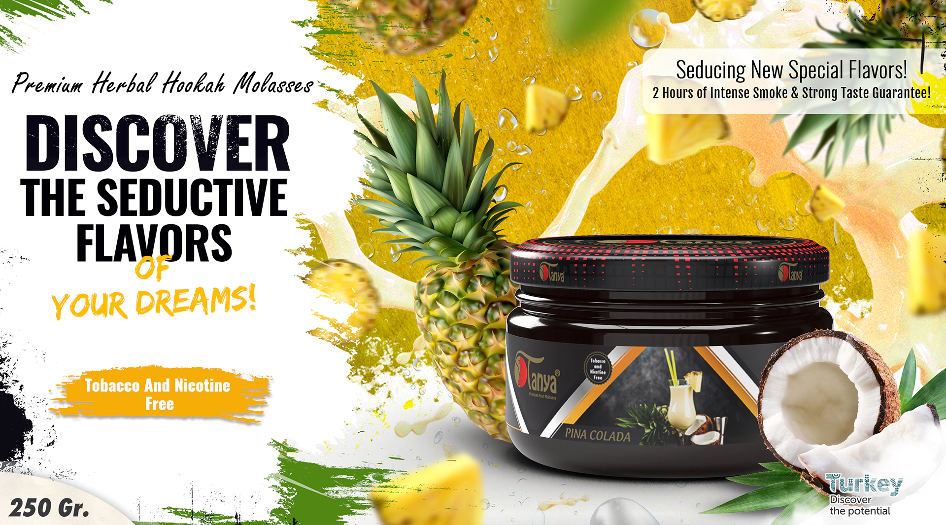 PINA COLADA Hookah Molasses 250Gr Tanya Hookah